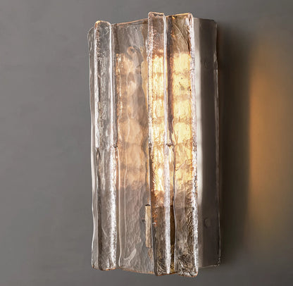 Lattice Clear Glass Sconce