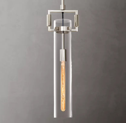Machinist Glass Cylinder Pendant 12 inch