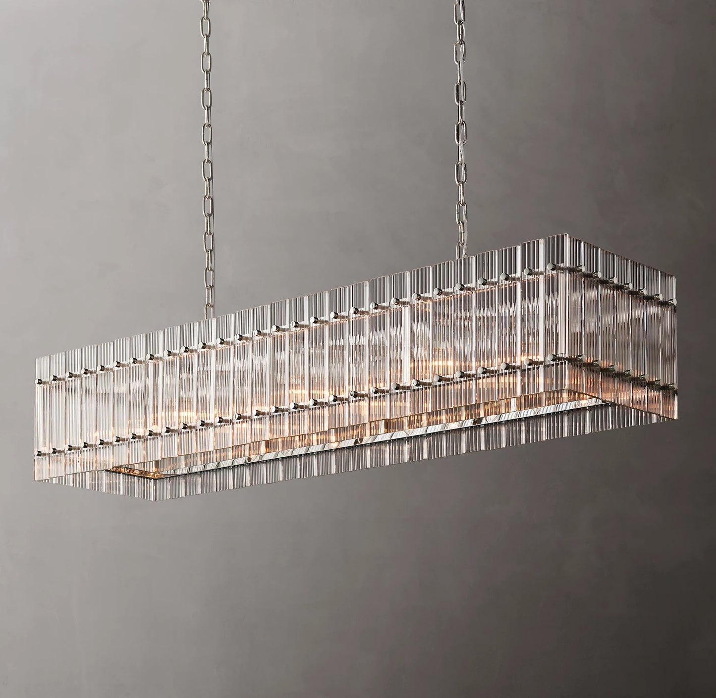 San Marco Glass Linear Chandelier 54 inch