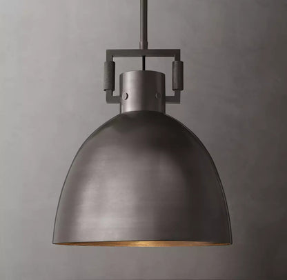 Machinist Metal Cloche Pendant 10 inch