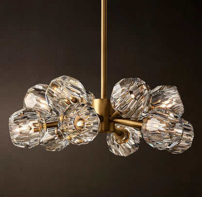Crystal Ball Clear Glass Round Chandelier 60 inch