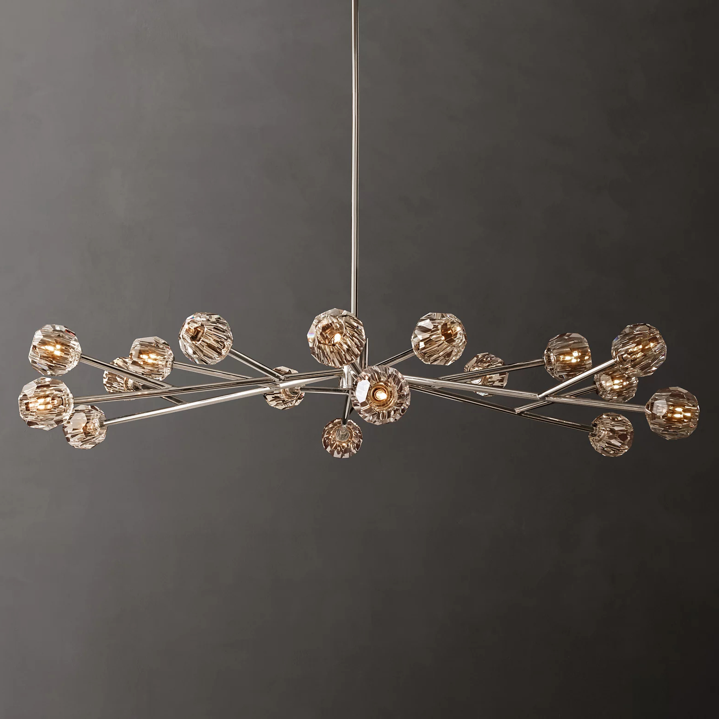 Crystal Ball Clear Glass Round Chandelier 60 inch