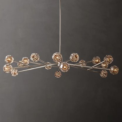 Crystal Ball Clear Glass Round Chandelier 60 inch