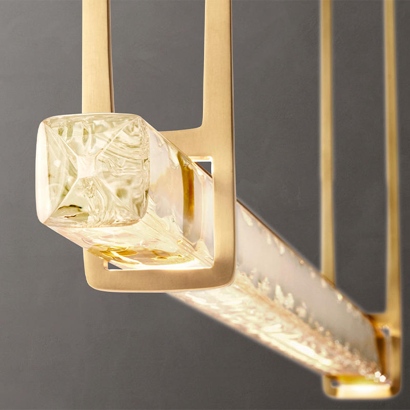 Audubon Crystal Single Bar Linear Chandelier 60 inch