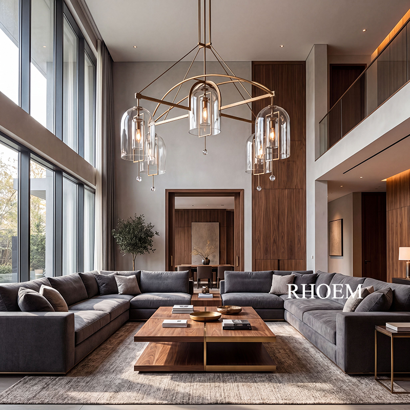 Fulcrum Grand Round Chandelier 73 inch