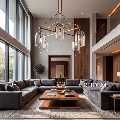 Fulcrum Grand Round Chandelier 73 inch