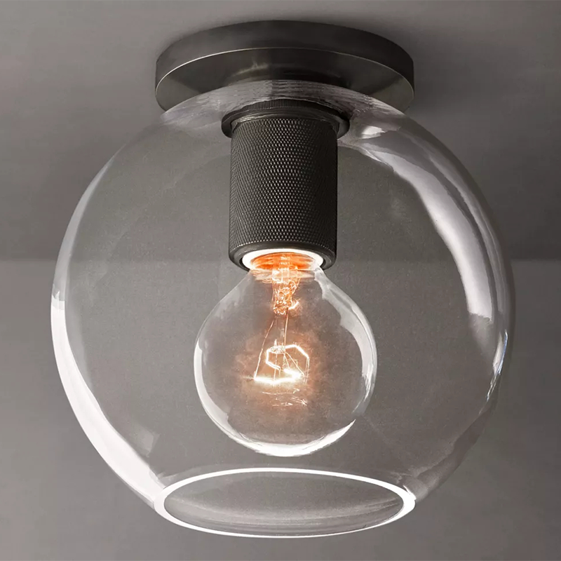 Utilitaire Globe Shade Flushmount 8 inch