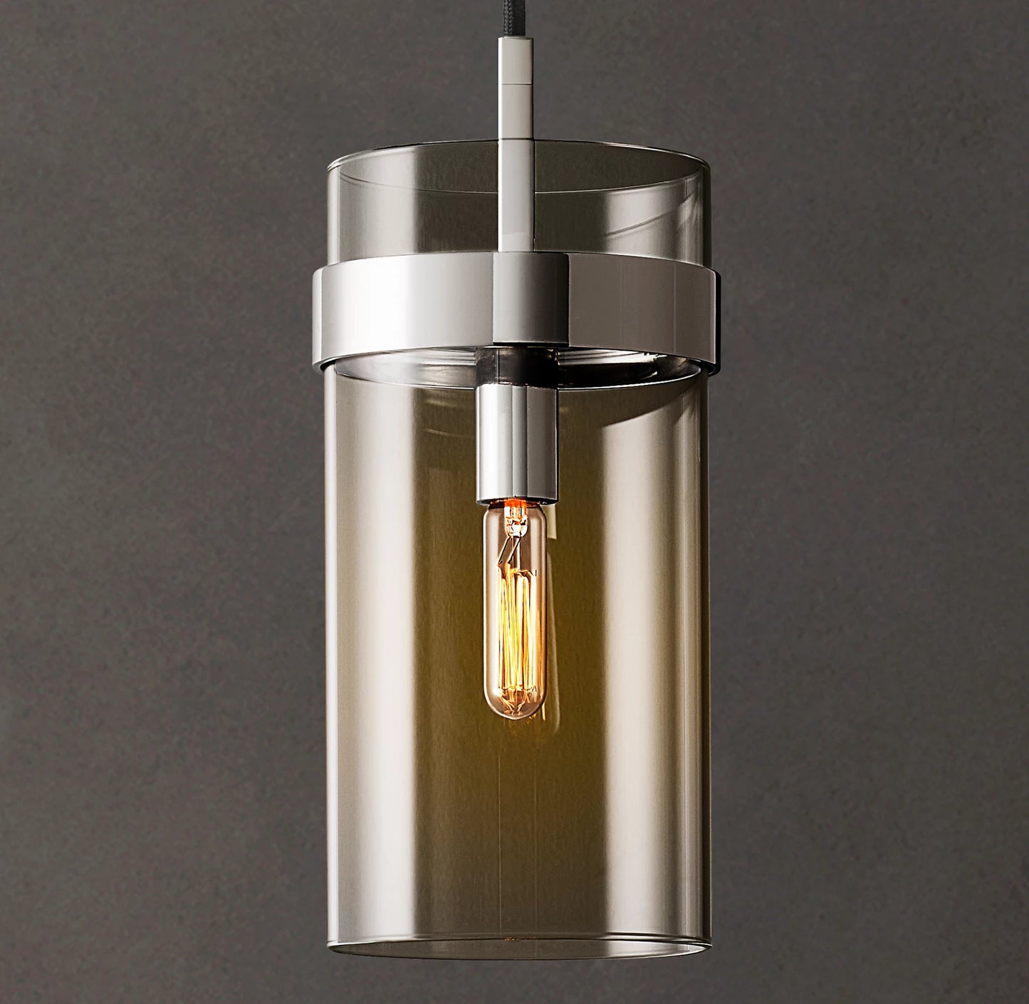 Ravelle Clear Glass Cord Pendant 5 inch