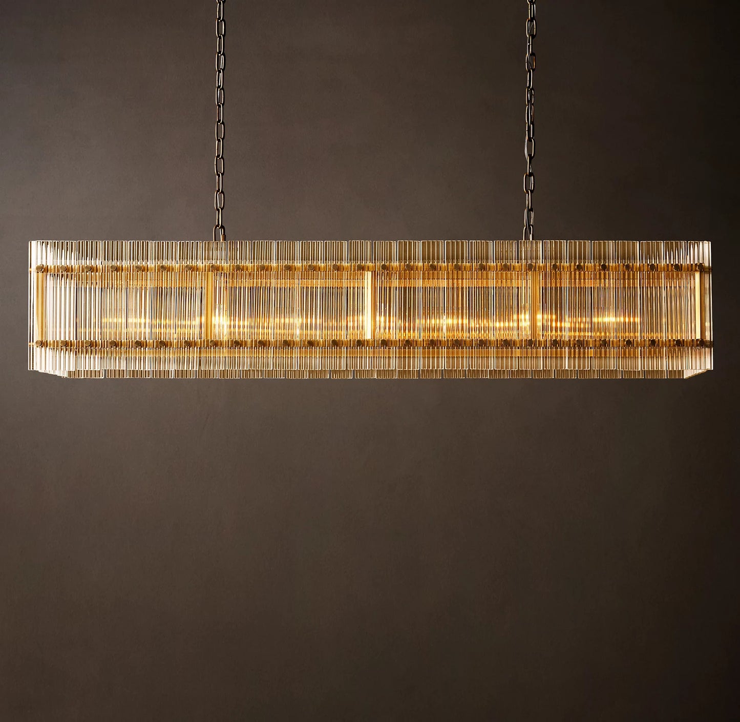 San Marco Glass Linear Chandelier 54 inch