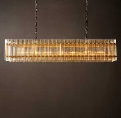 San Marco Glass Linear Chandelier 54 inch