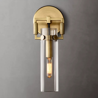 Machinist Glass Cylinder Sconce