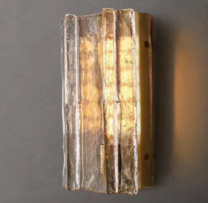 Lattice Clear Glass Sconce