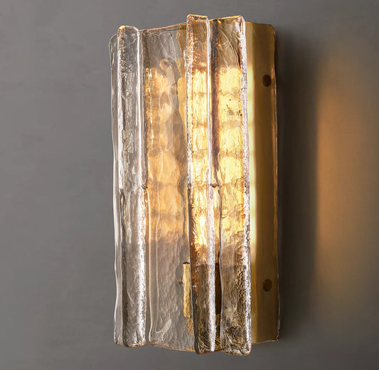 Lattice Clear Glass Sconce