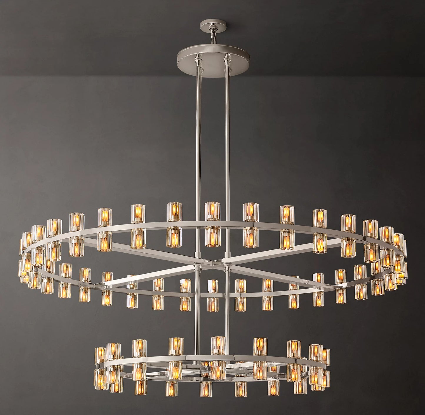 Arcachon Led Round Two-Tier Chandelier 60 inch