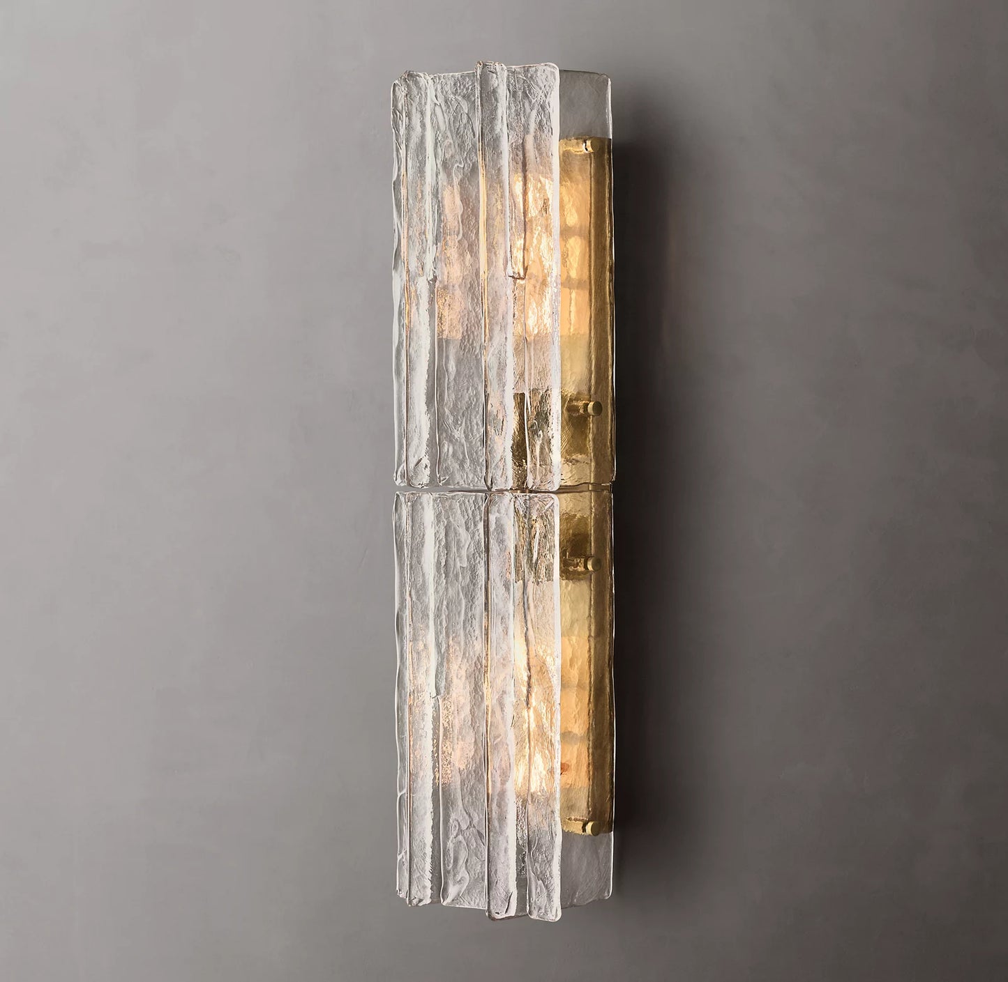 Lattice Clear Glass Sconce