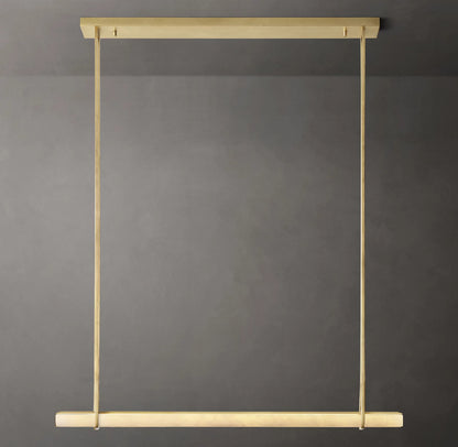 Audubon Alabaster Single Bar Linear Chandelier 60 inch