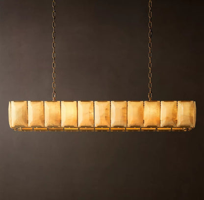 Harlow Calcite Rectangular Chandelier 73 inch