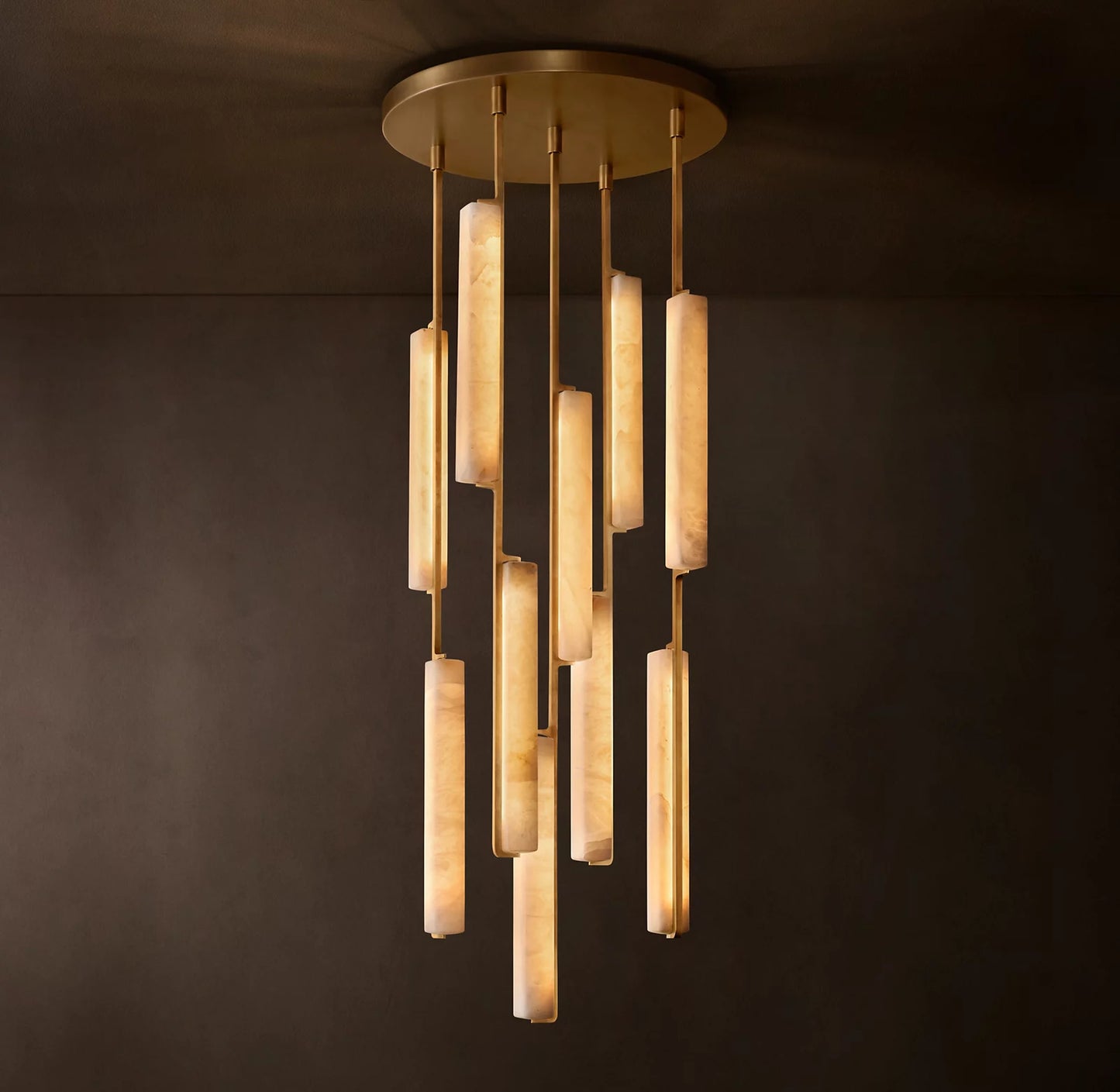 Audubon Alabaster Round Chandelier 24 inch