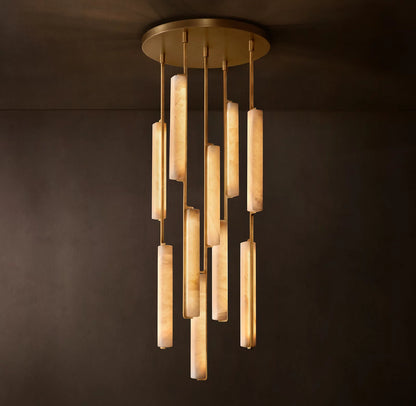 Audubon Alabaster Round Chandelier 24 inch