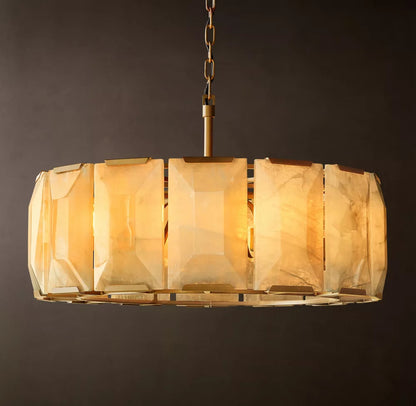 Harlow Calcite Round Chandelier 19 inch