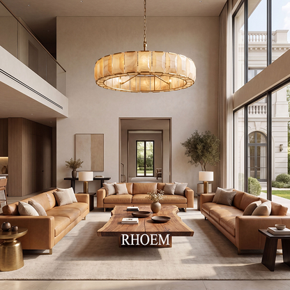 Harlow Calcite Round Chandelier 19 inch