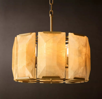 Harlow Calcite Round Chandelier 19 inch