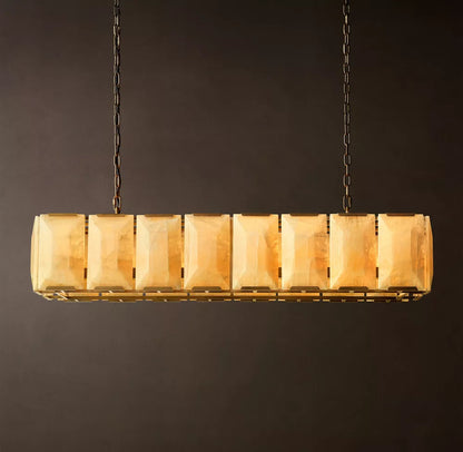 Harlow Calcite Rectangular Chandelier 73 inch