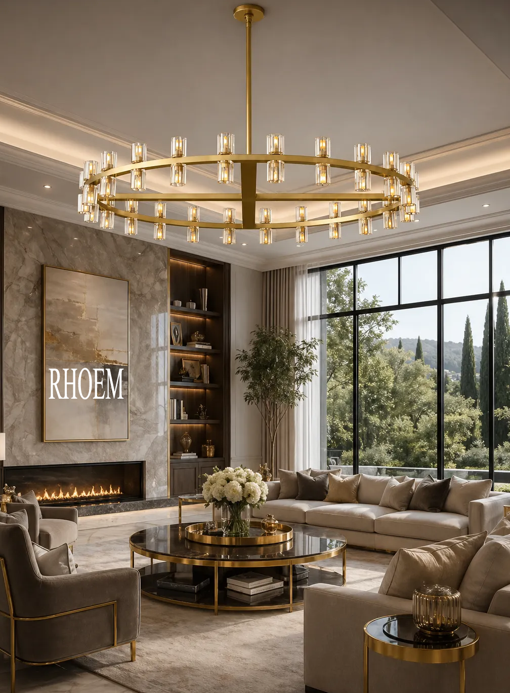 Arcachon Led Round Chandelier 48 inch