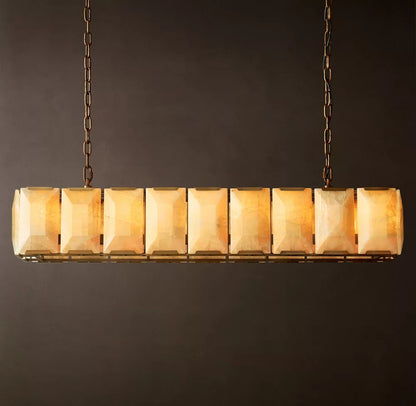 Harlow Calcite Rectangular Chandelier 73 inch