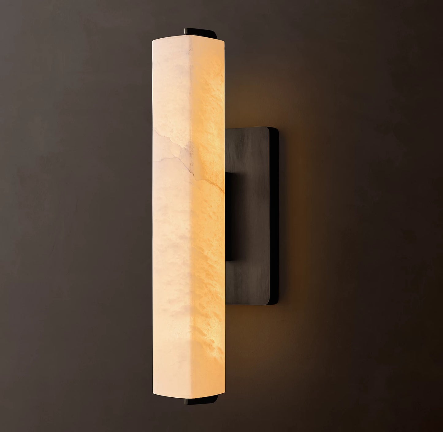 Audubon Alabaster Single Sconce 25 inch