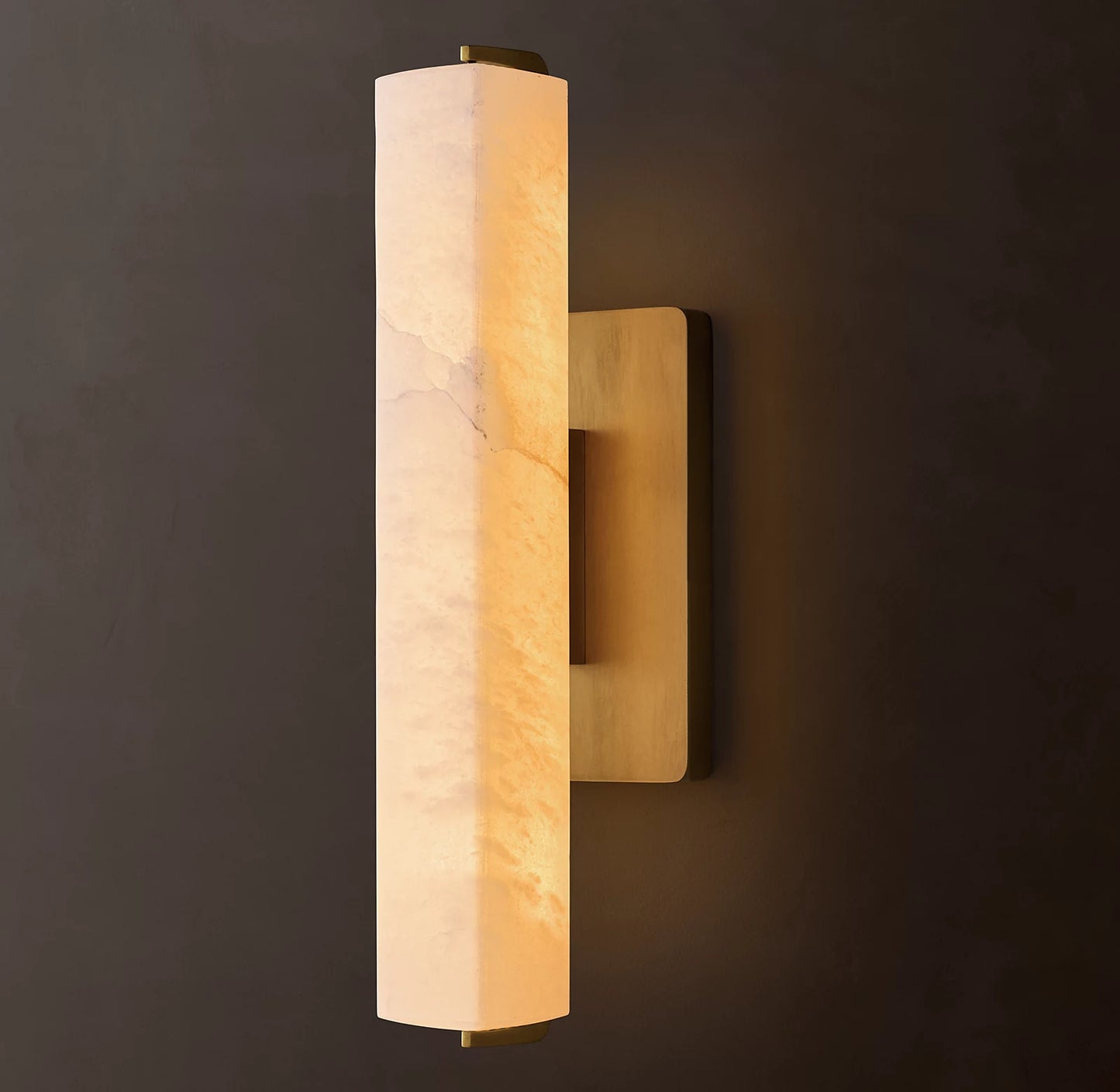 Audubon Alabaster Single Sconce 25 inch