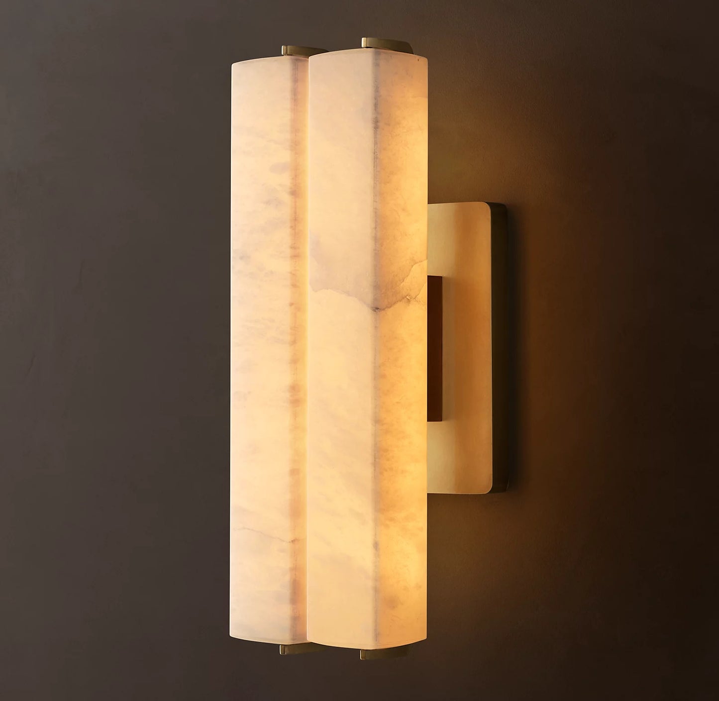 Audubon Alabaster Double Sconce 25 inch