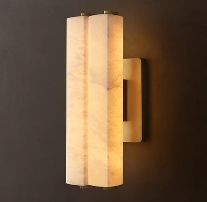 Audubon Alabaster Double Sconce 25 inch