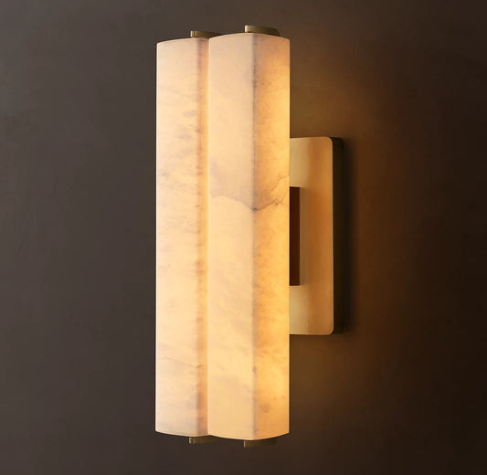 Audubon Alabaster Double Sconce 25 inch
