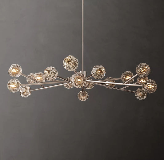 Crystal Ball Clear Glass Round Chandelier 60 inch