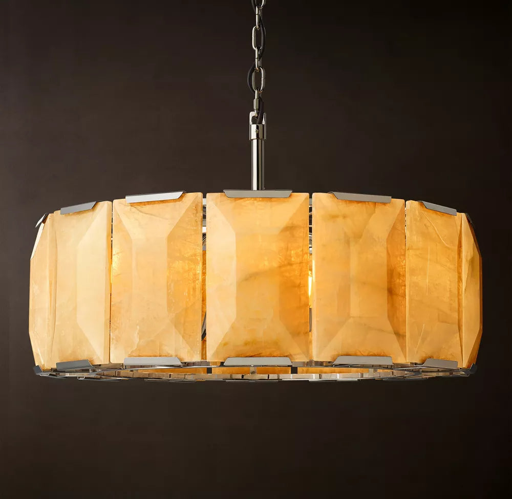 Harlow Calcite Round Chandelier 19 inch