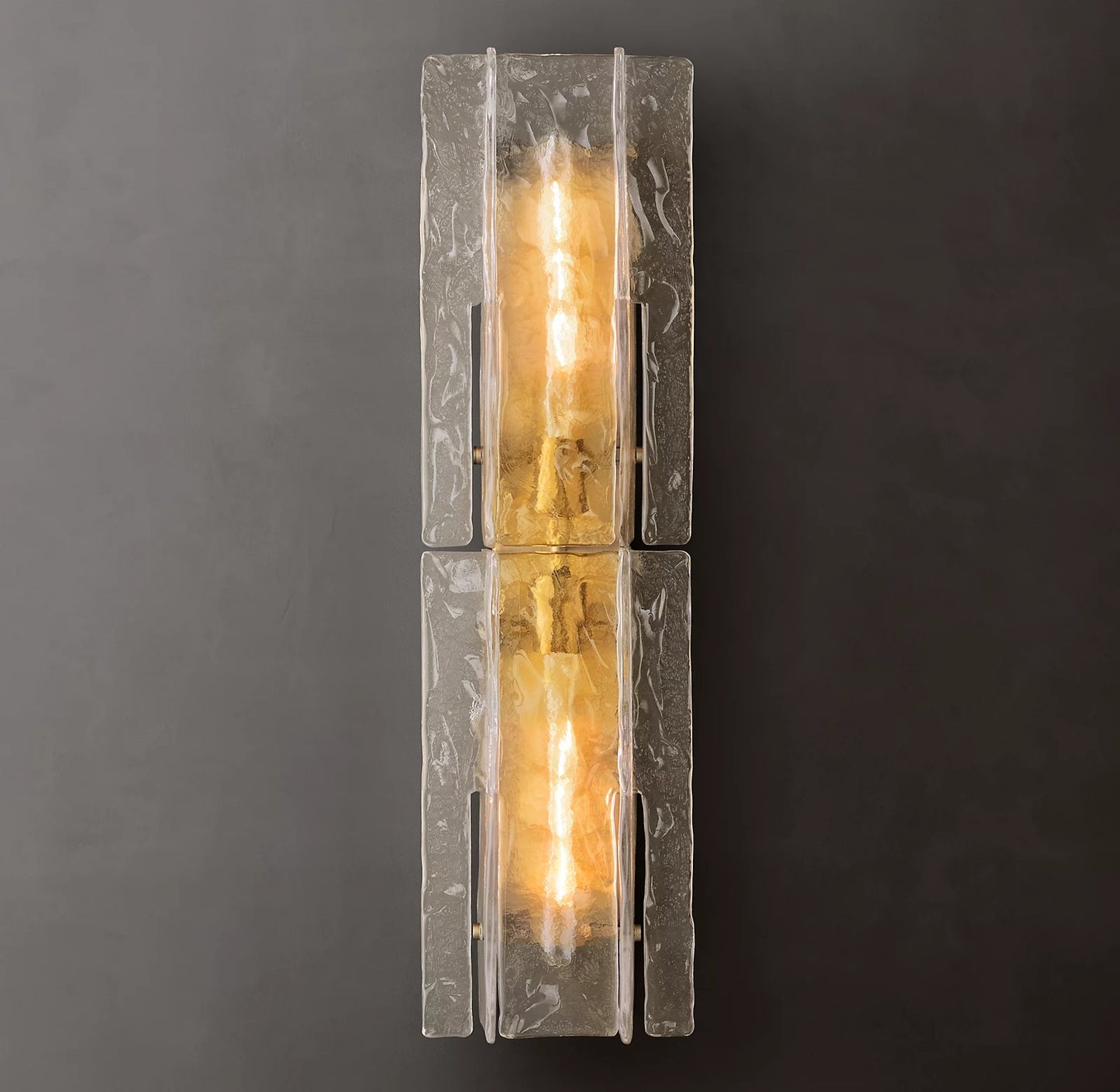 Lattice Clear Glass Sconce