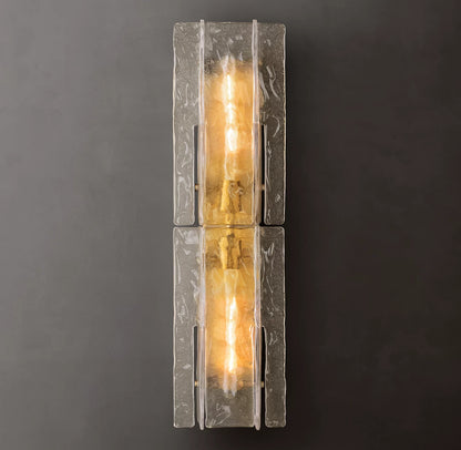 Lattice Clear Glass Sconce