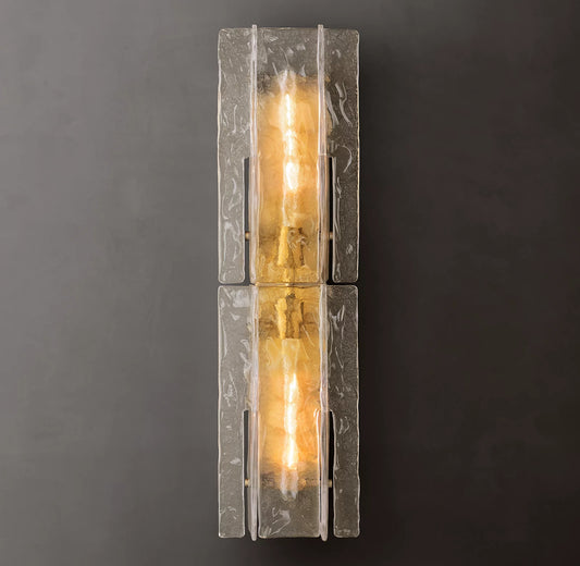 Lattice Clear Glass Sconce