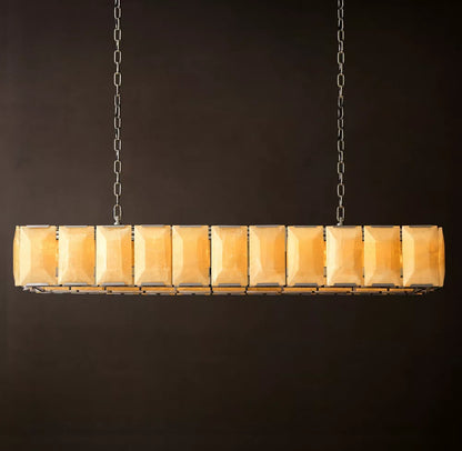 Harlow Calcite Rectangular Chandelier 73 inch