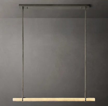 Audubon Alabaster Single Bar Linear Chandelier 60 inch