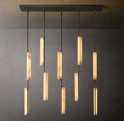 Audubon Alabaster Linear Chandelier