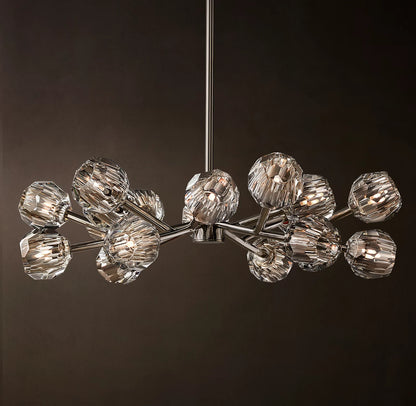 Crystal Ball Clear Glass Round Chandelier 60 inch