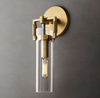 Machinist Glass Cylinder Flushmount