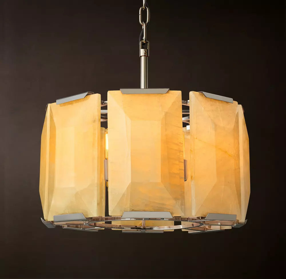 Harlow Calcite Round Chandelier 19 inch
