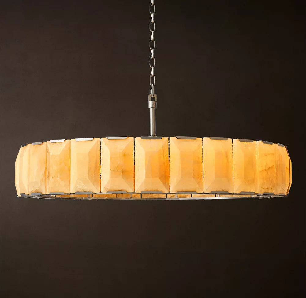Harlow Calcite Round Chandelier 19 inch