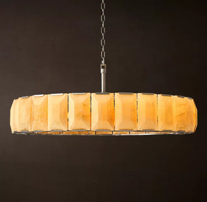Harlow Calcite Round Chandelier 19 inch
