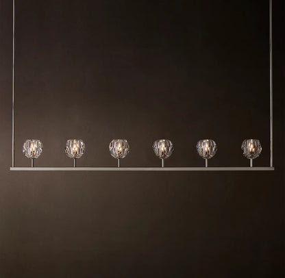 Crystal Ball Clear Glass Linear Chandelier 48 inch
