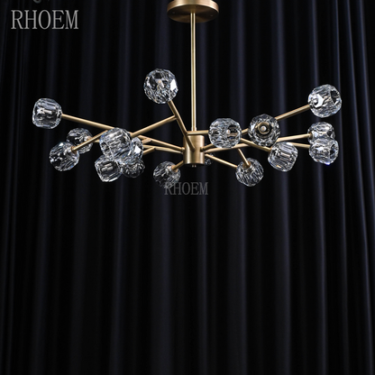 French Boule De Cristal Chandelier | Round Glass Lighting