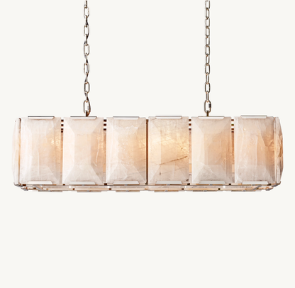 Harlow Calcite Rectangular Chandelier 73 inch